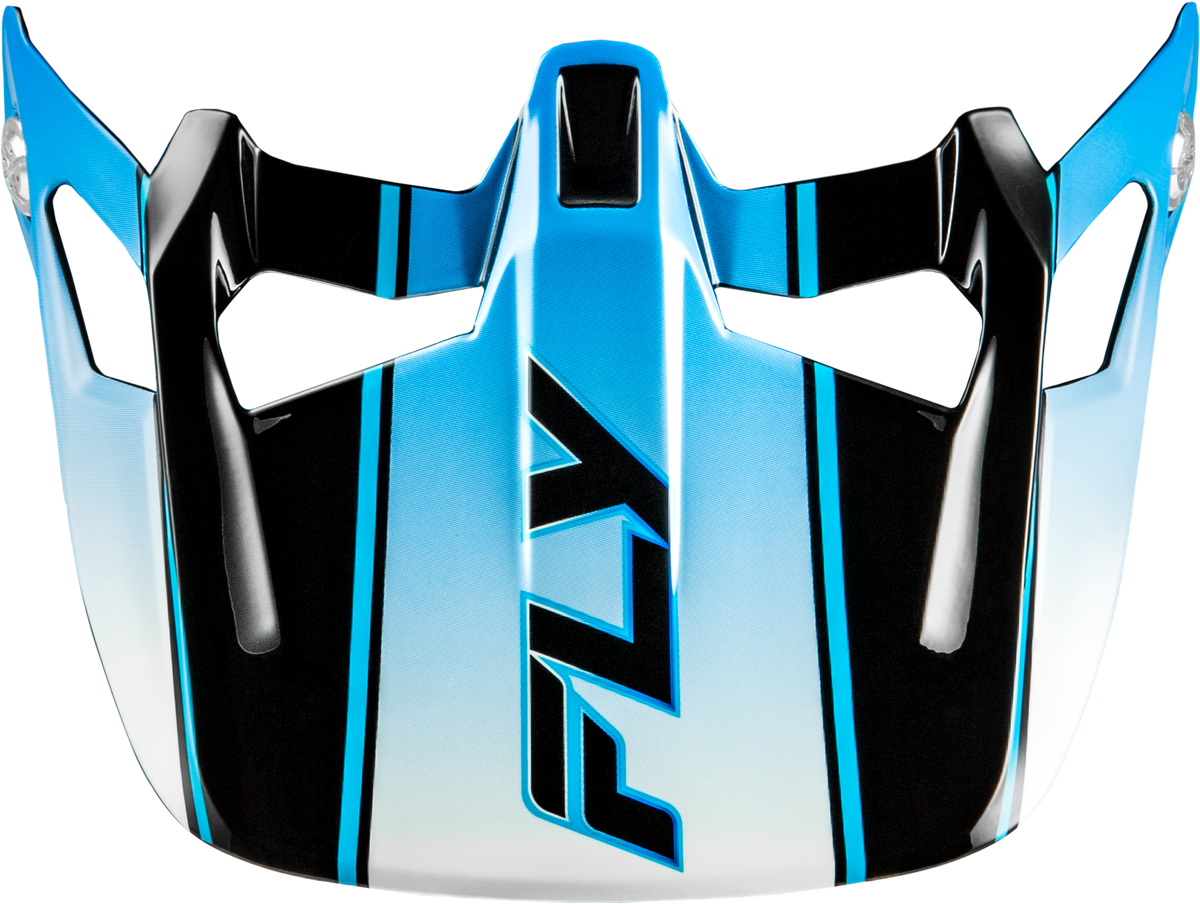 Fly Racing WERX-R CARBON FLOW VISOR BLACK/BLUE/WHITE Black/Blue/White