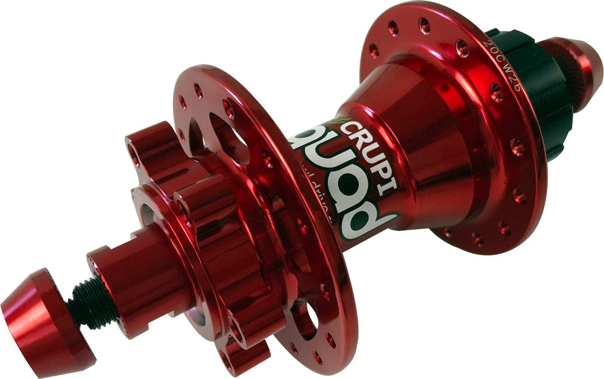 Crupi Parts Hubs 28H Disc Rear only / Red Crupi Quad Disc Brake Rear Hubs