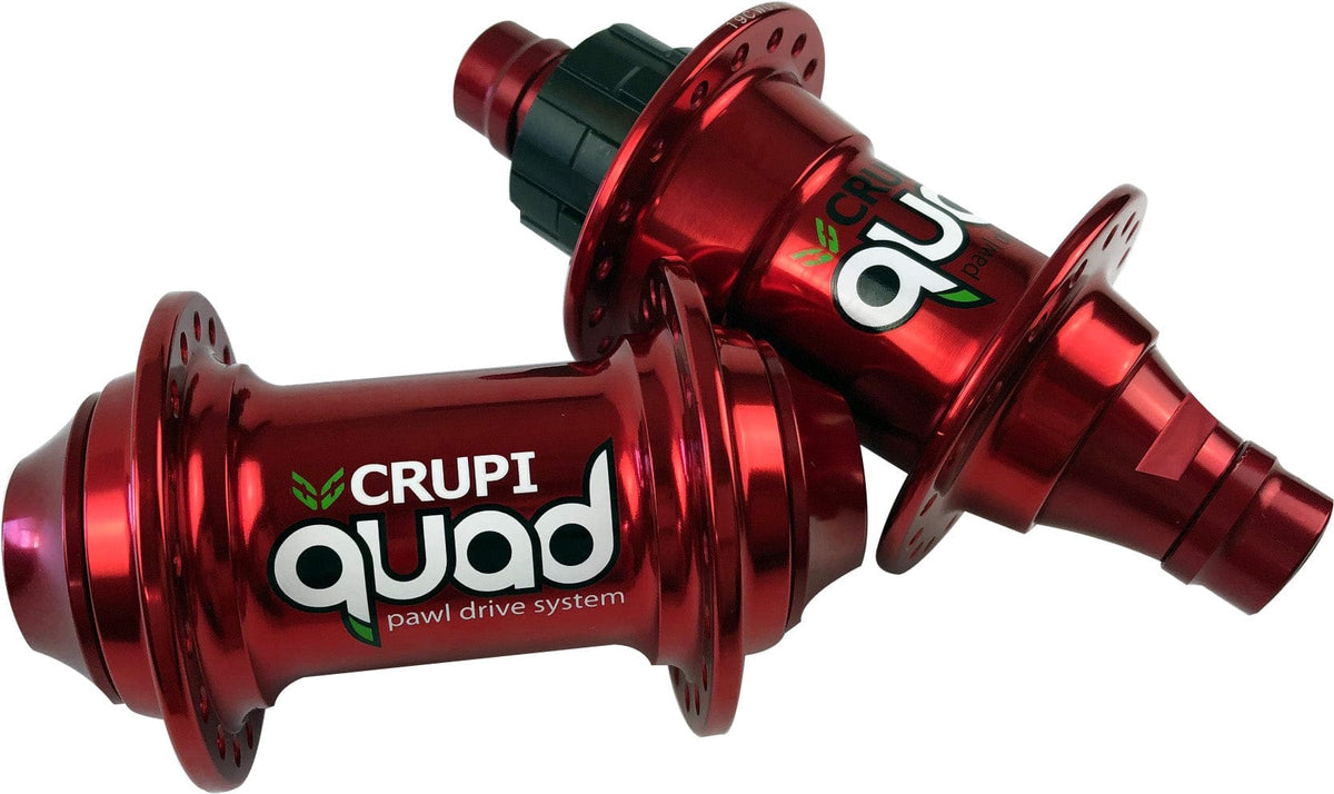Crupi Parts Hubs 36H Pro w/20mm Front / Red Crupi Quad 28H & 36H Hubsets