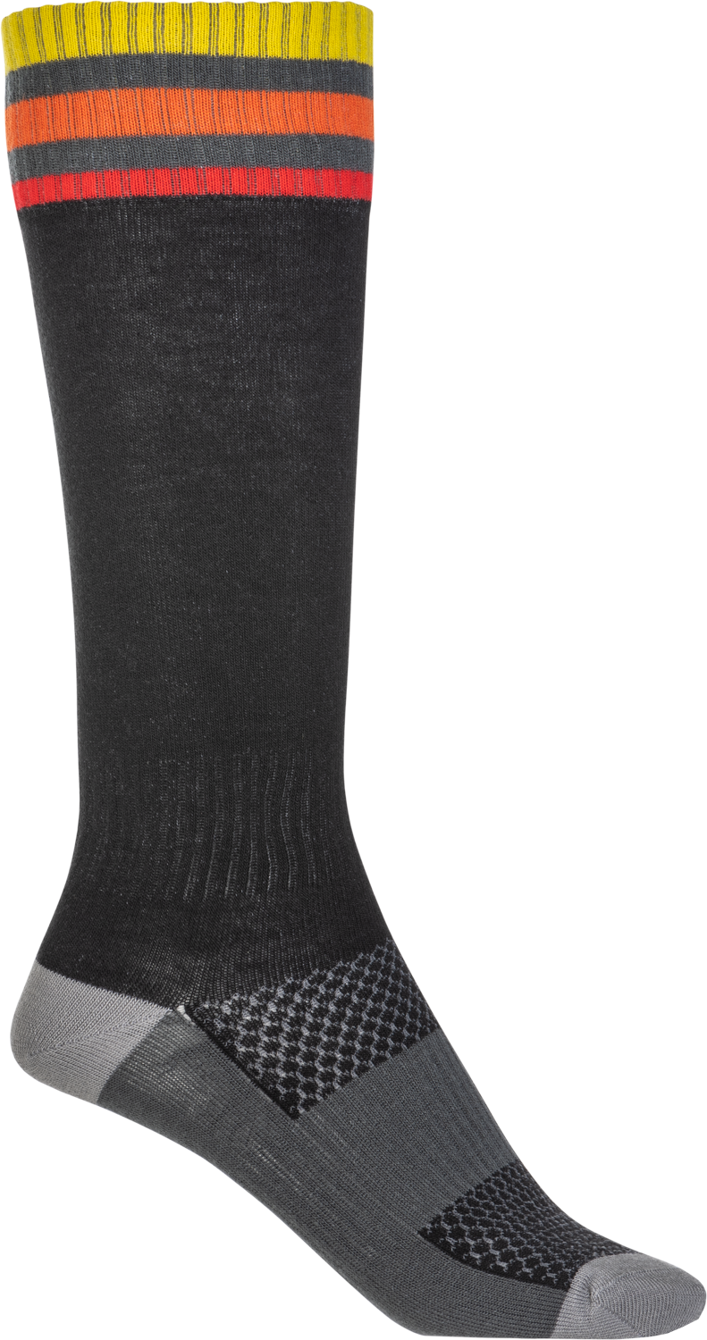 Fly Racing Youth MX Thin Socks Black