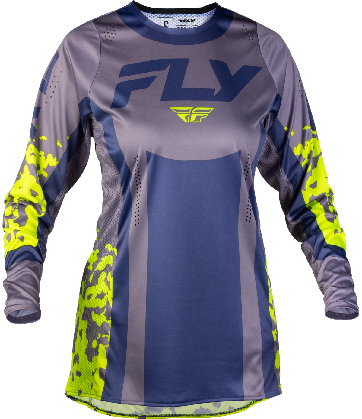 Fly Racing Women's Lite Flake Jersey 2027 Lavendar/Blue/Yellow