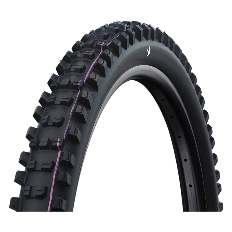 Schwalbe Shredda Rear Tire - 29 x 2.50 Tubeless Folding BLK Evolution Line Gravity Pro Addix Ultra Soft Radial E-50