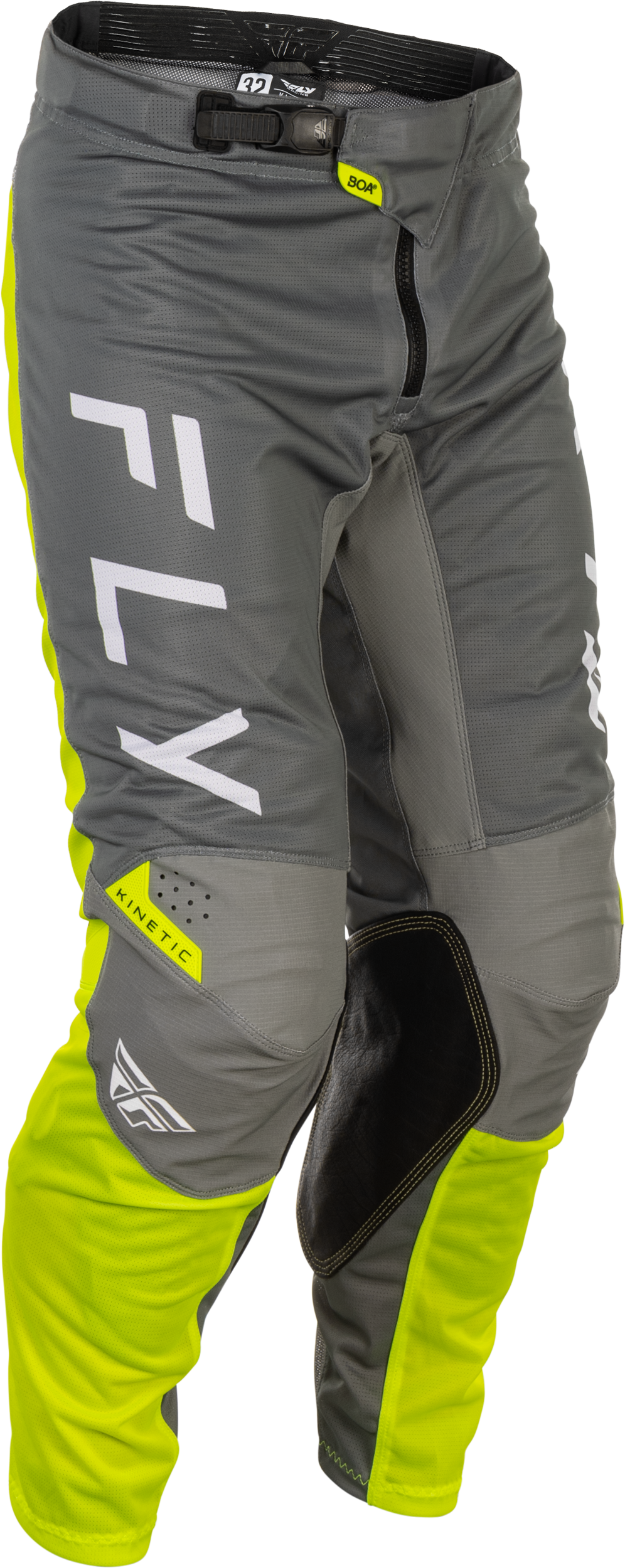 Fly Racing Kinetic Mesh Center Pants 2025.5 Grey/White/HI-VIS