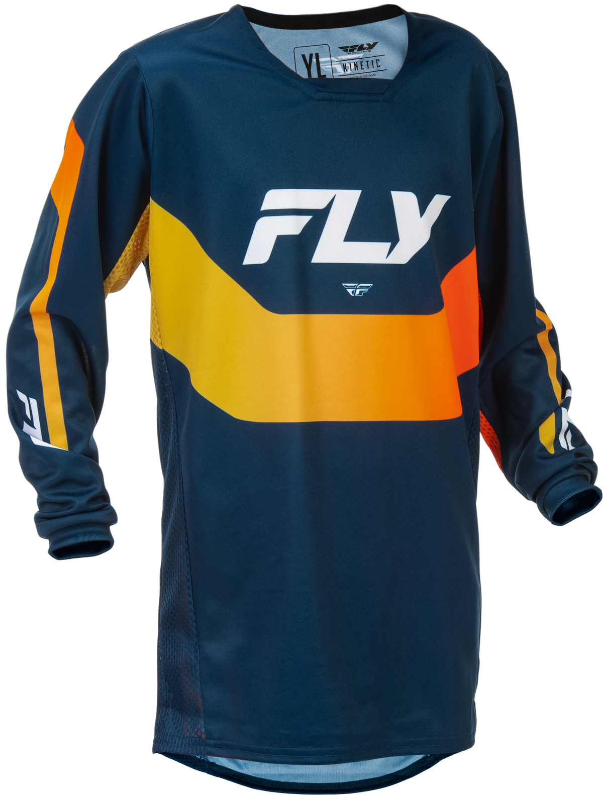 Fly Racing Youth Kinetic Jersey 2026 Navy/Orange