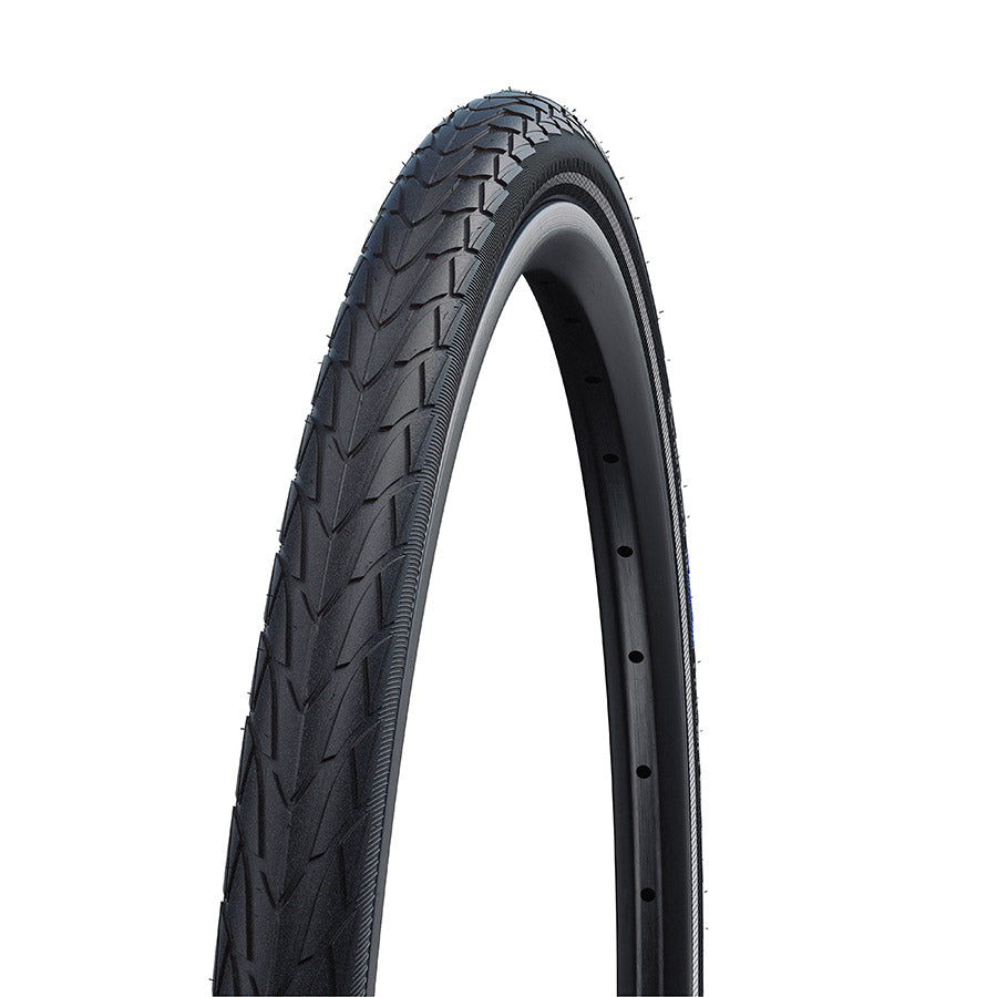 Schwalbe Marathon Racer Hybrid Tire 26''x1.50 Wire Clincher Addix Green RaceGuard Reflex 67TPI Black