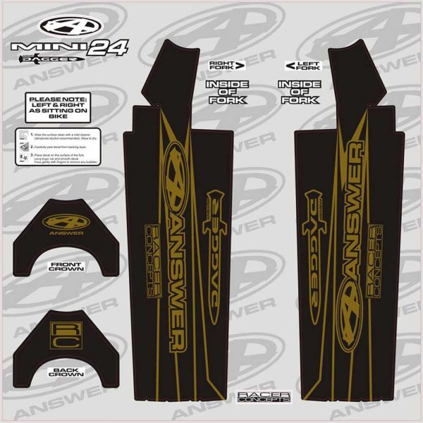Answer Dagger Fork Wraps - Expert/Pro 20″ / Gold, Expert/Pro 24" / Gold, Mini 20" / Gold, Mini 24" / Gold