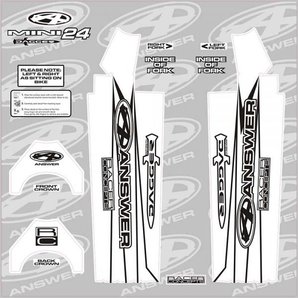 Answer Dagger Fork Wraps - Expert/Pro 20″ / White, Expert/Pro 24" / White, Mini 20" / White, Mini 24" / White