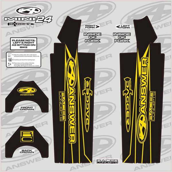 Answer Dagger Fork Wraps - Expert/Pro 20″ / Yellow, Expert/Pro 24" / Yellow, Mini 20" / Yellow, Mini 24" / Yellow