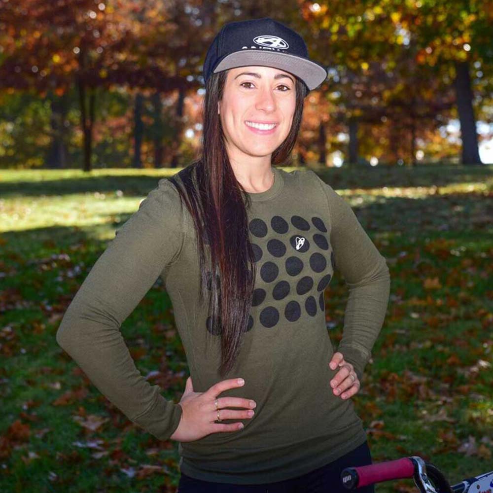 Answer Ladies Heart Logo Long Sleeve Thermal – Army Green - Large, Medium, Small