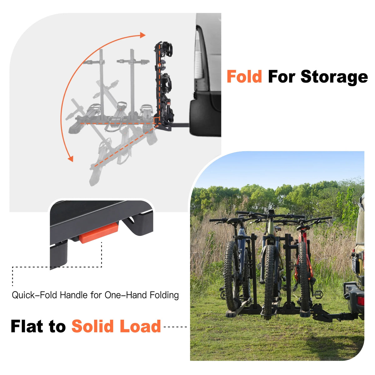 Cravot CyberRack S3 Hitch Bike Rack - 3 eBikes