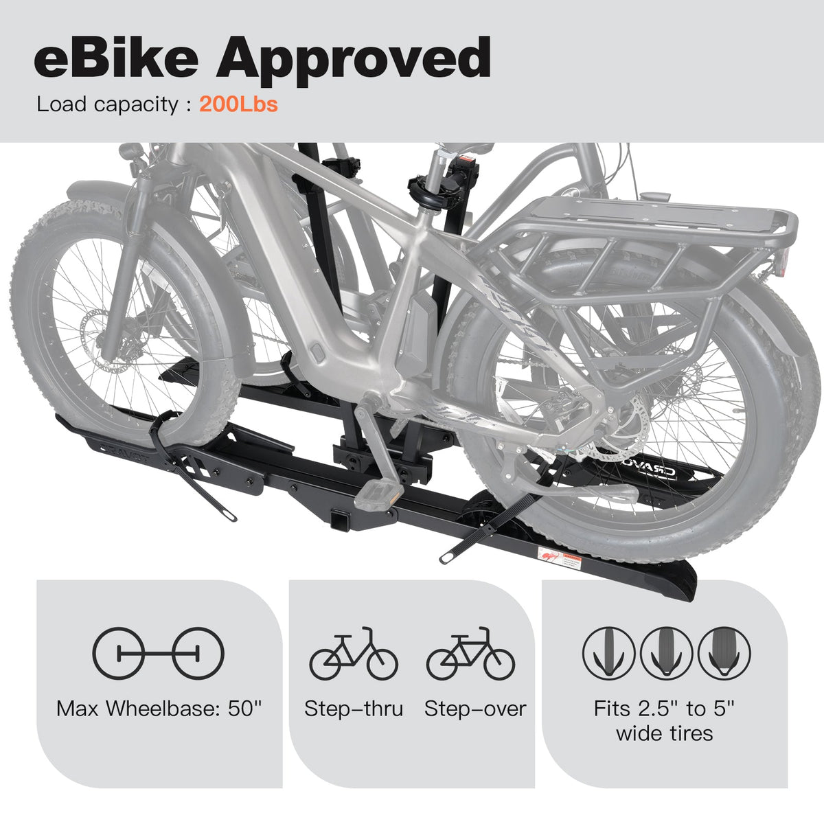 Cravot CyberRack E2 Hitch Bike Rack - 2 eBikes