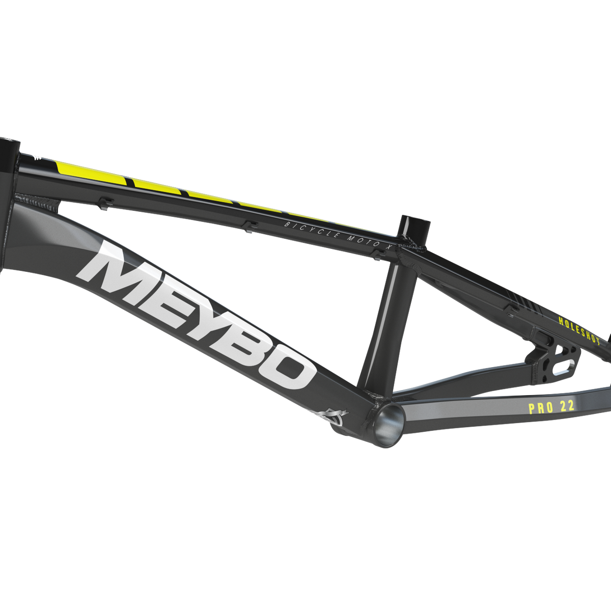 Meybo Holeshot Alloy BMX Race Frame 2025-Grey/Black/Lime – Time 2 Meybo Holeshot Alloy BMX Race Frame 2025-Grey/Black/Lime – Time 2