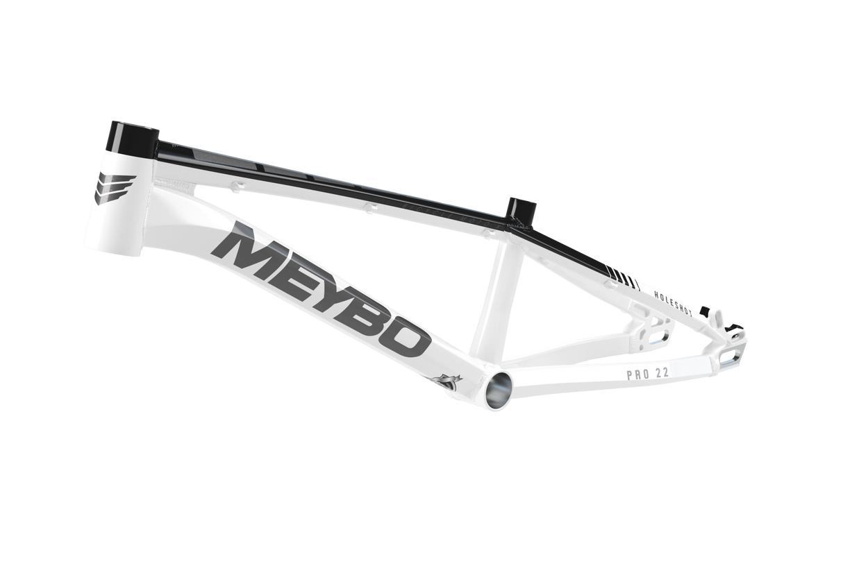 Meybo Holeshot Alloy BMX Race Frame 2025-White/Black/Grey