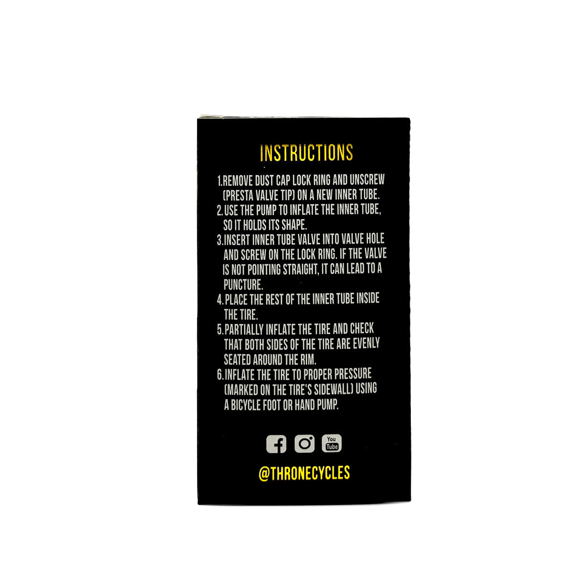 Throne - Tube - 20" x 2.4 AV 33MM