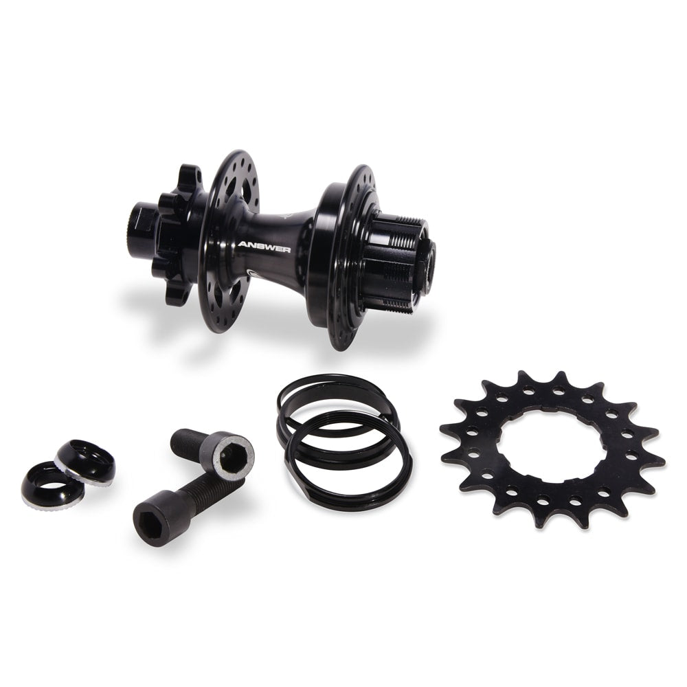 Answer BMX Disc Brake Hubs - 28h Expert Black, 36h Pro Black