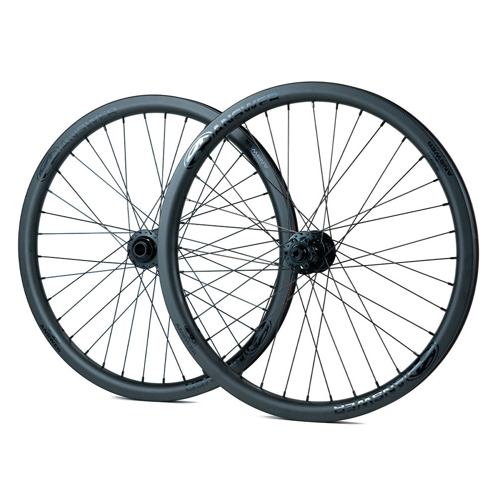 Answer BMX Pro Carbon 10mm Front w/ Disc Rear Wheelset - Pro Os20, Pro 20, Pro 24