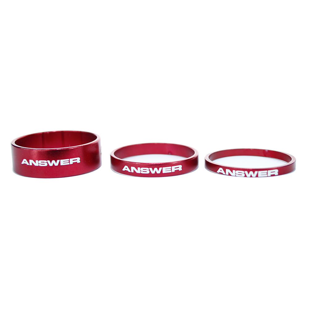 Alloy Spacer Pack - 1 1 8inch / Red, 1inch / Red