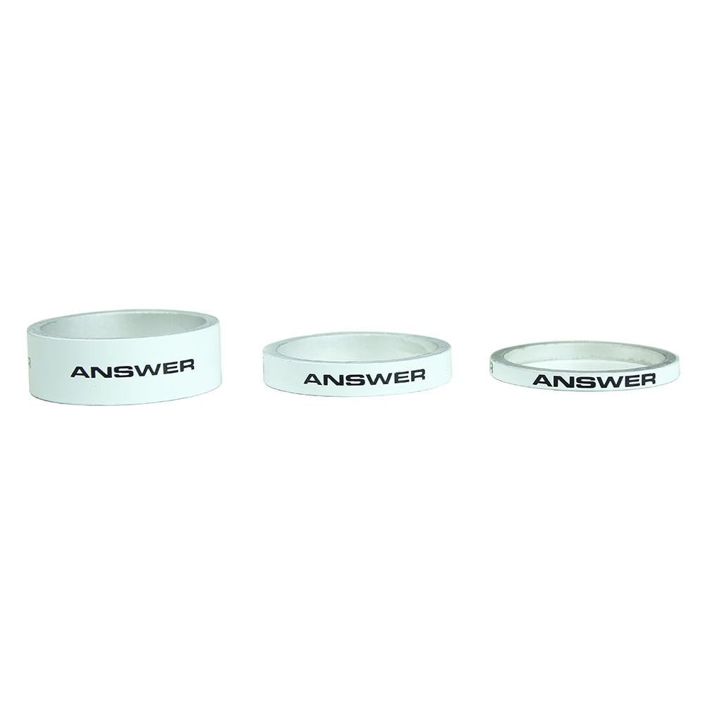 Alloy Spacer Pack - 1inch / White, 1 1 8inch / White