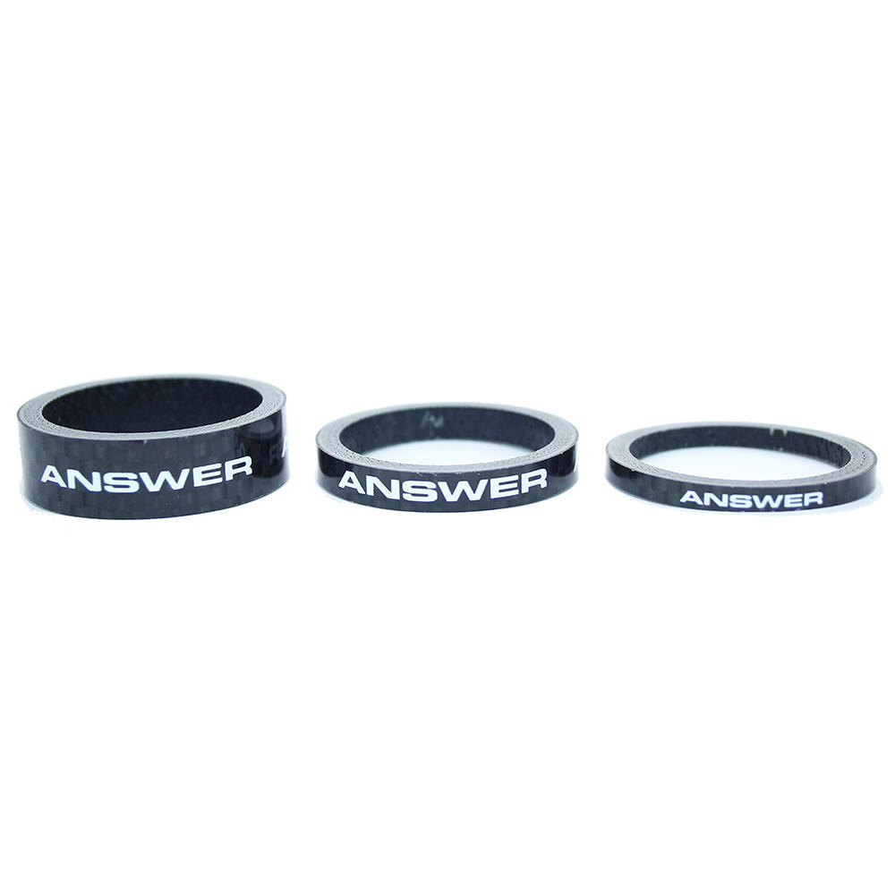 Carbon Spacer 3-Pack - 1 1 8 Spacers / Black, 1 Spacers / Black
