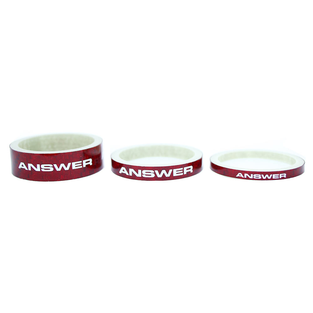 Carbon Spacer 3-Pack - 1 1 8 Spacers / Red, 1 Spacers / Red