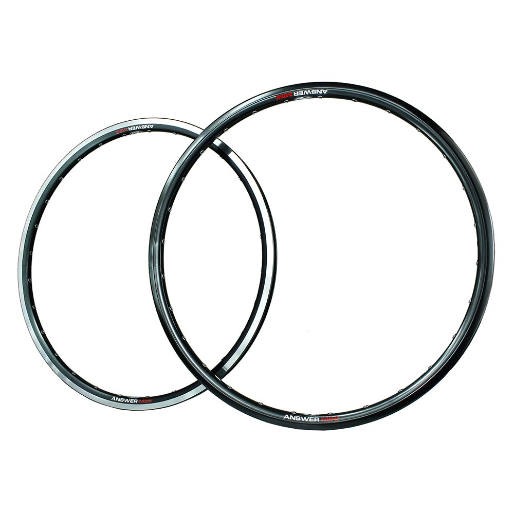Answer BMX Alumilite Mini Rims - 20 Inch Rear / Black, 20 Inch Front / Black, 24 Inch Front / Black, 24 Inch Rear / Black