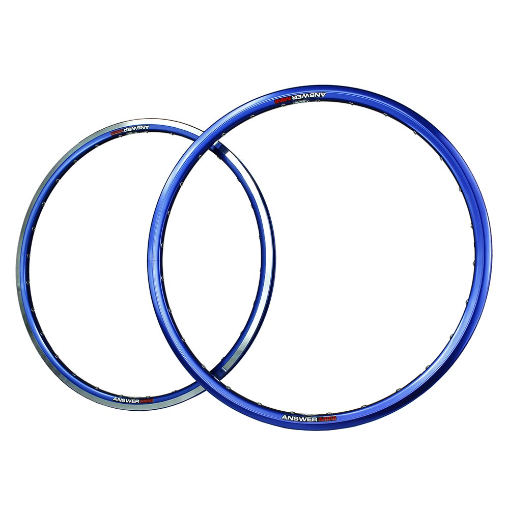 Answer BMX Alumilite Mini Rims - 20 Inch Rear / Blue, 20 Inch Front / Blue