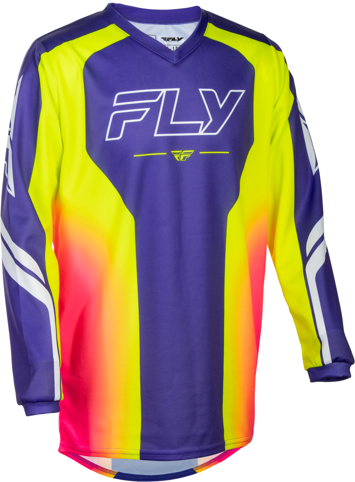 Fly Racing Youth F-16 Raze Jersey 2027 Purple/Red/Yellow