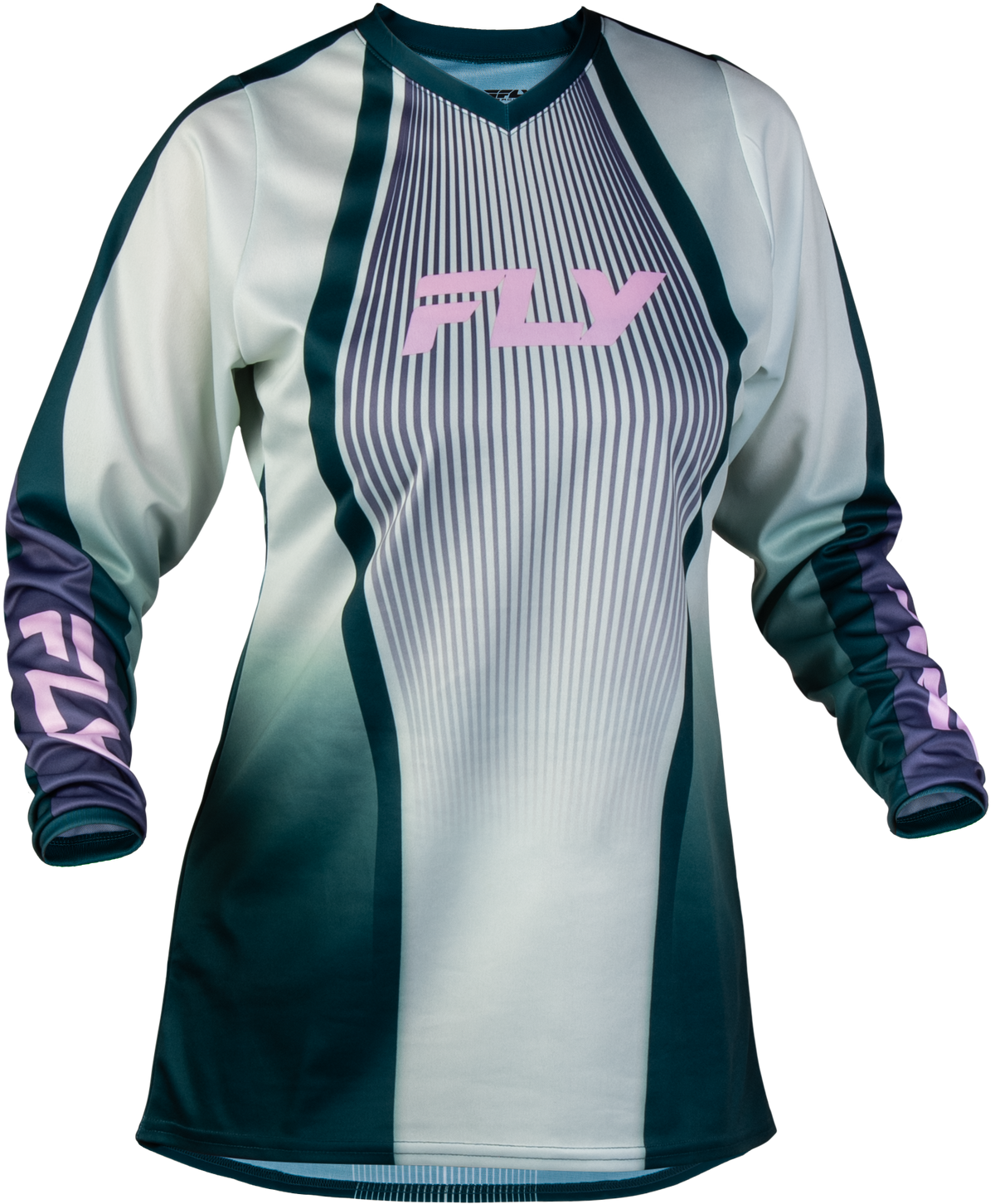 Fly Racing Women's F-16 Lift Jersey 2027 Green/Purple/Pink
