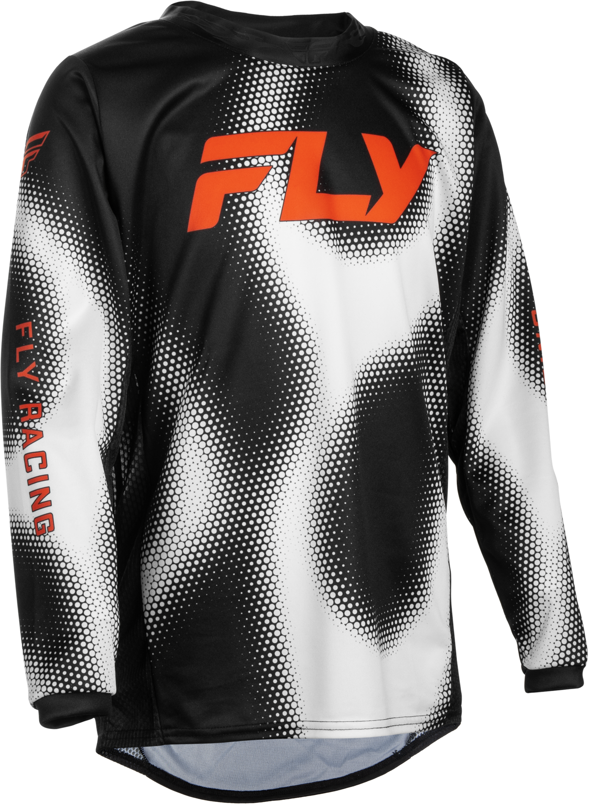 Fly Racing Youth Kinetic Torch Jersey 2027 Black/White/Orange