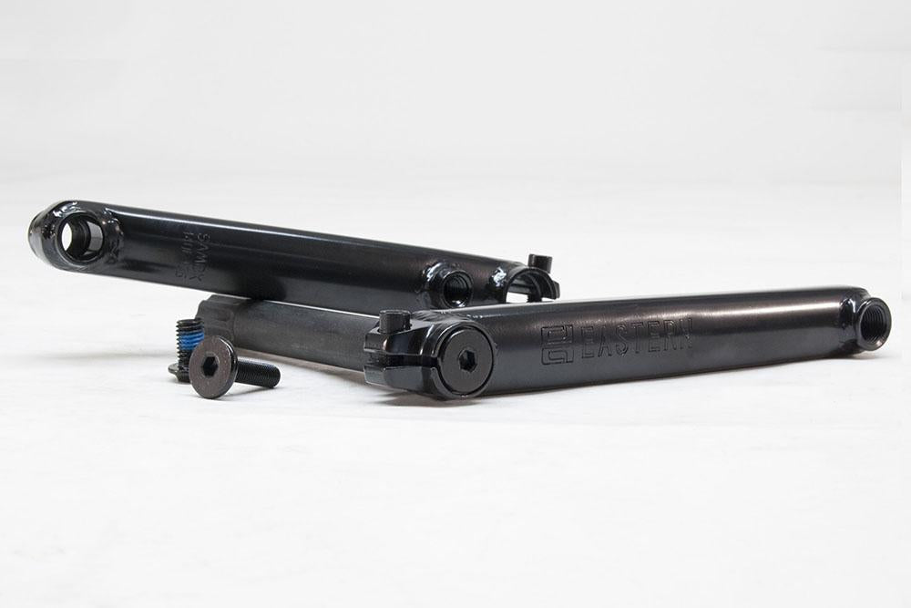 eastern bikes atom cranks ed black 8 spline heat treated chromoly