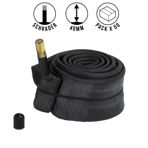EXCESS PACK X 50 TUBES SCHRADER VALVE 40MM