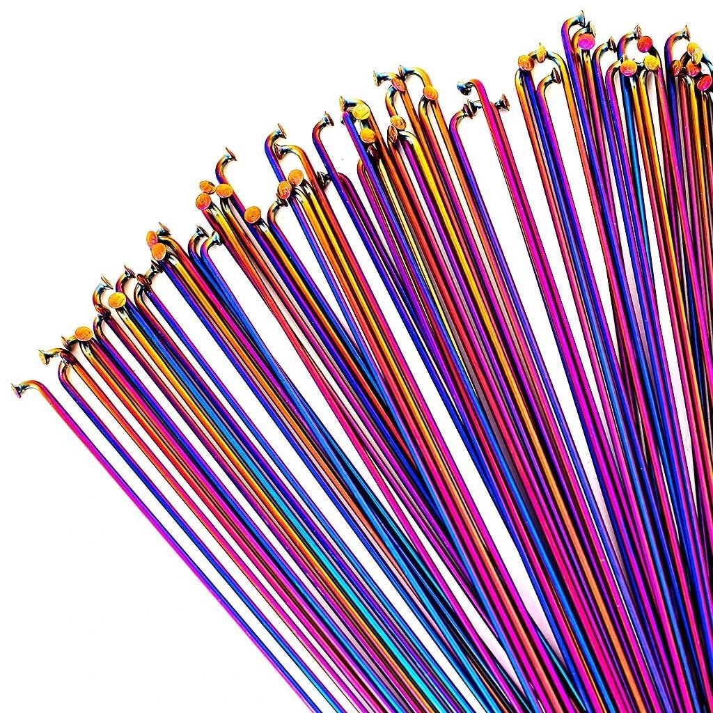 RAINBOW DOUBLE BUTTED SPOKES (PACK OF 20) - Image 1