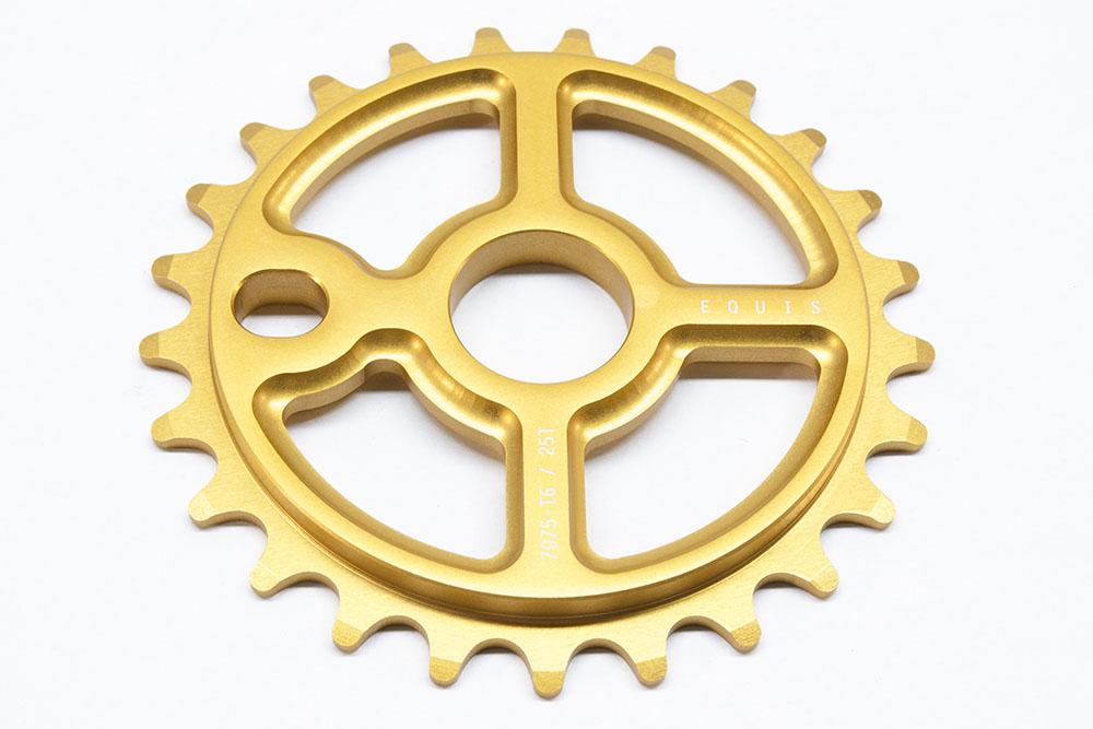Ezra equis professional bmx sprocket 7075 alloy 25t gold