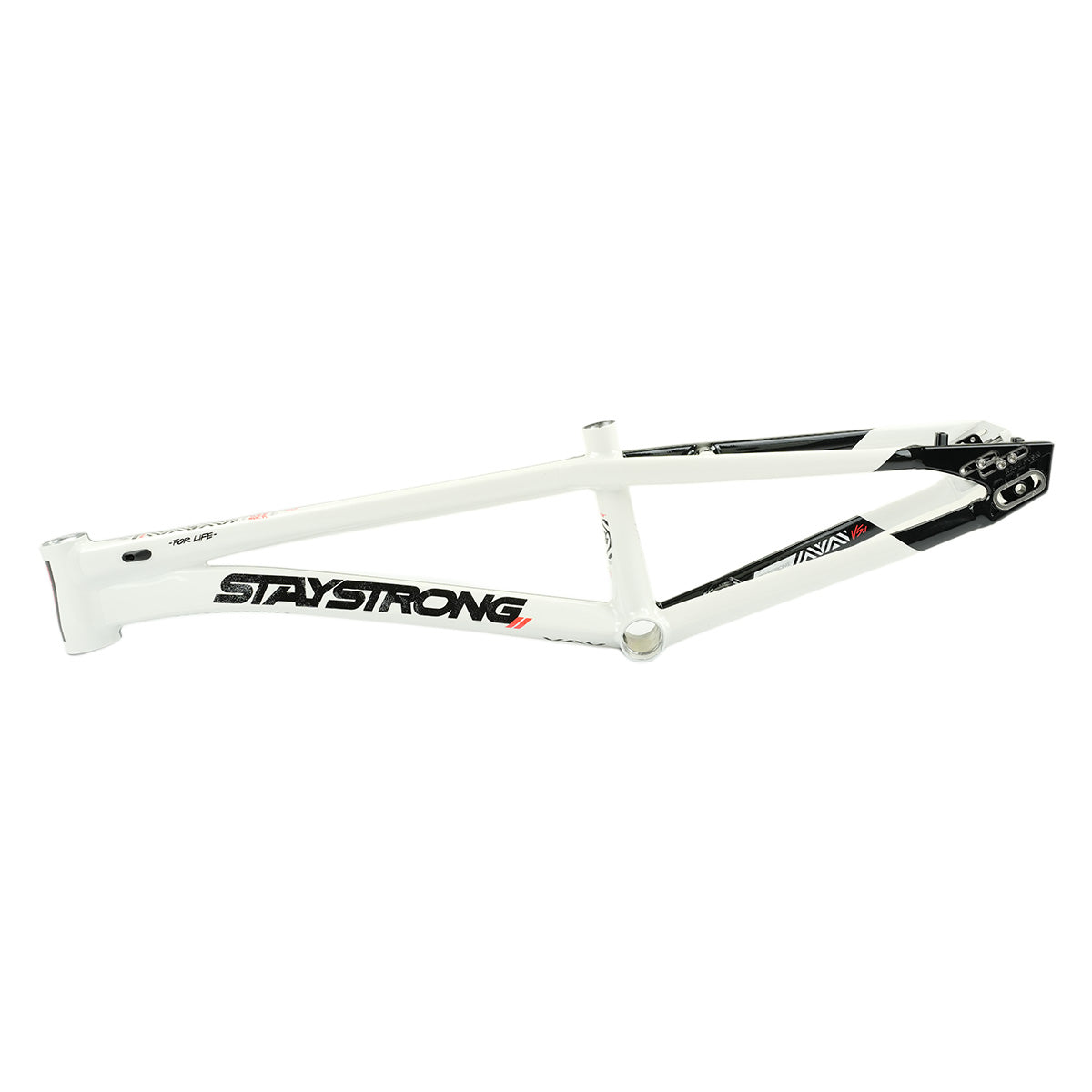 Stay Strong For Life V5.1 Disc Alloy BMX Race Frame-Black/White