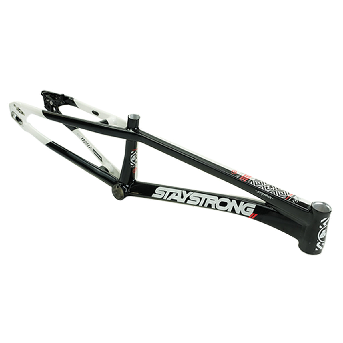 Stay Strong For Life V5.1 Disc Alloy BMX Race Frame-Black/White