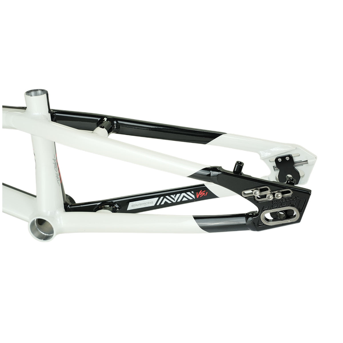 Stay Strong For Life V5.1 Disc Alloy BMX Race Frame-Black/White