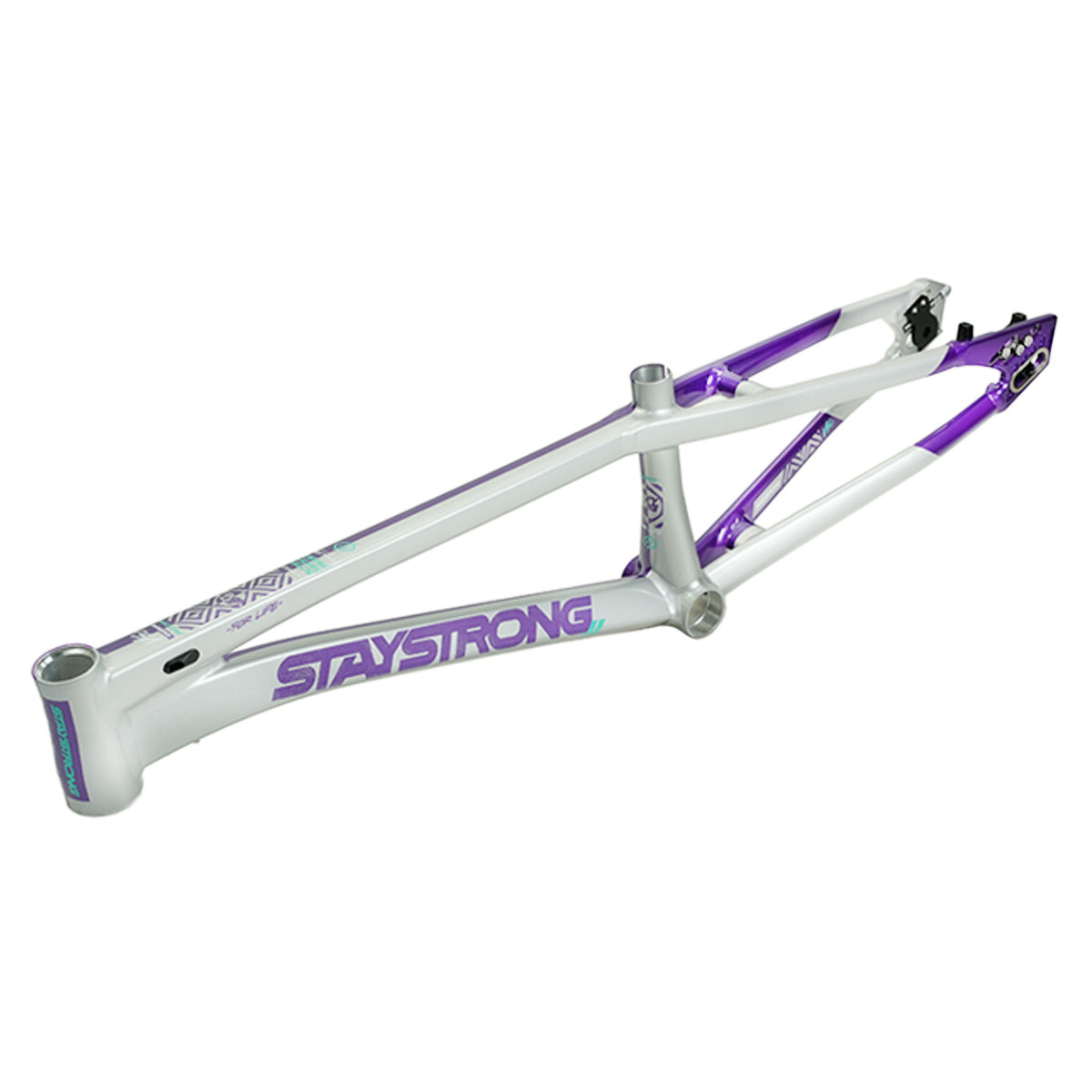 Stay Strong For Life V5.1 Disc Alloy BMX Race Frame-Purple/Silver