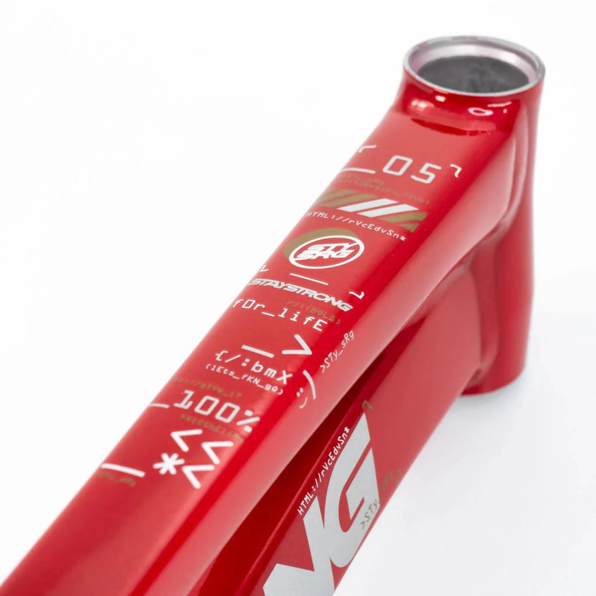 Stay Strong For Life V5 Disc Alloy BMX Race Frame-Red/BlacK