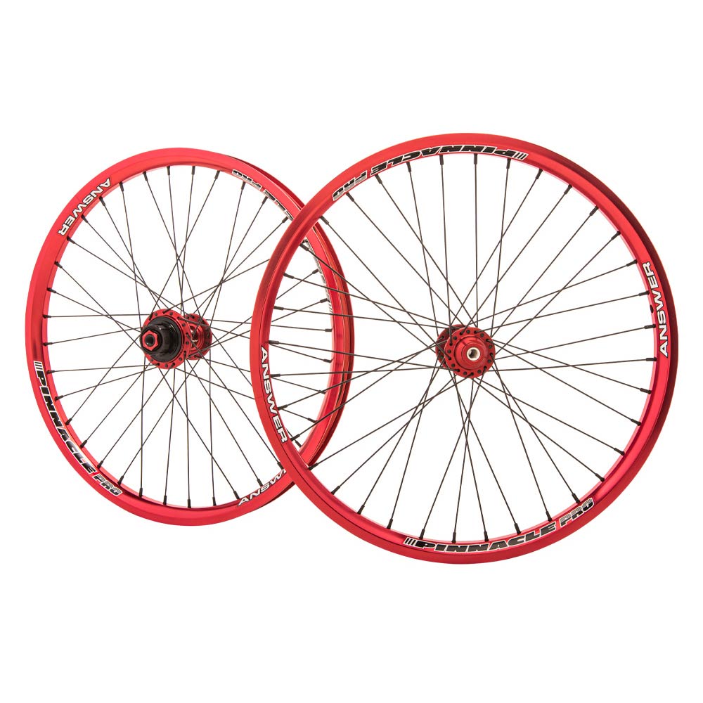 Answer BMX Pinnacle Pro V2 Wheelset - Pro 20 Red, Pro 24 Red