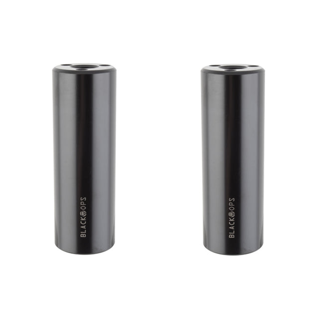 Black ops Brinck Axle Pegs 14mm - 3/8` Black 35mm Chromoly