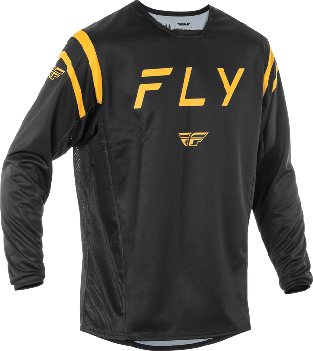 Fly Racing Kinetic Center Jersey Black/Gold