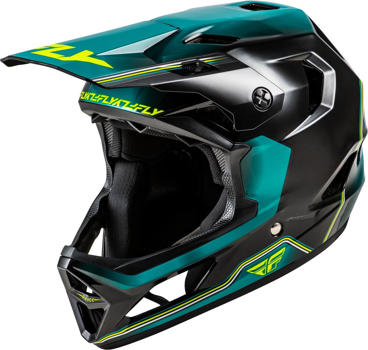 Fly Racing Rayce Repeat Bicycle Helmet 2026 Black/Teal/Hi-Vis