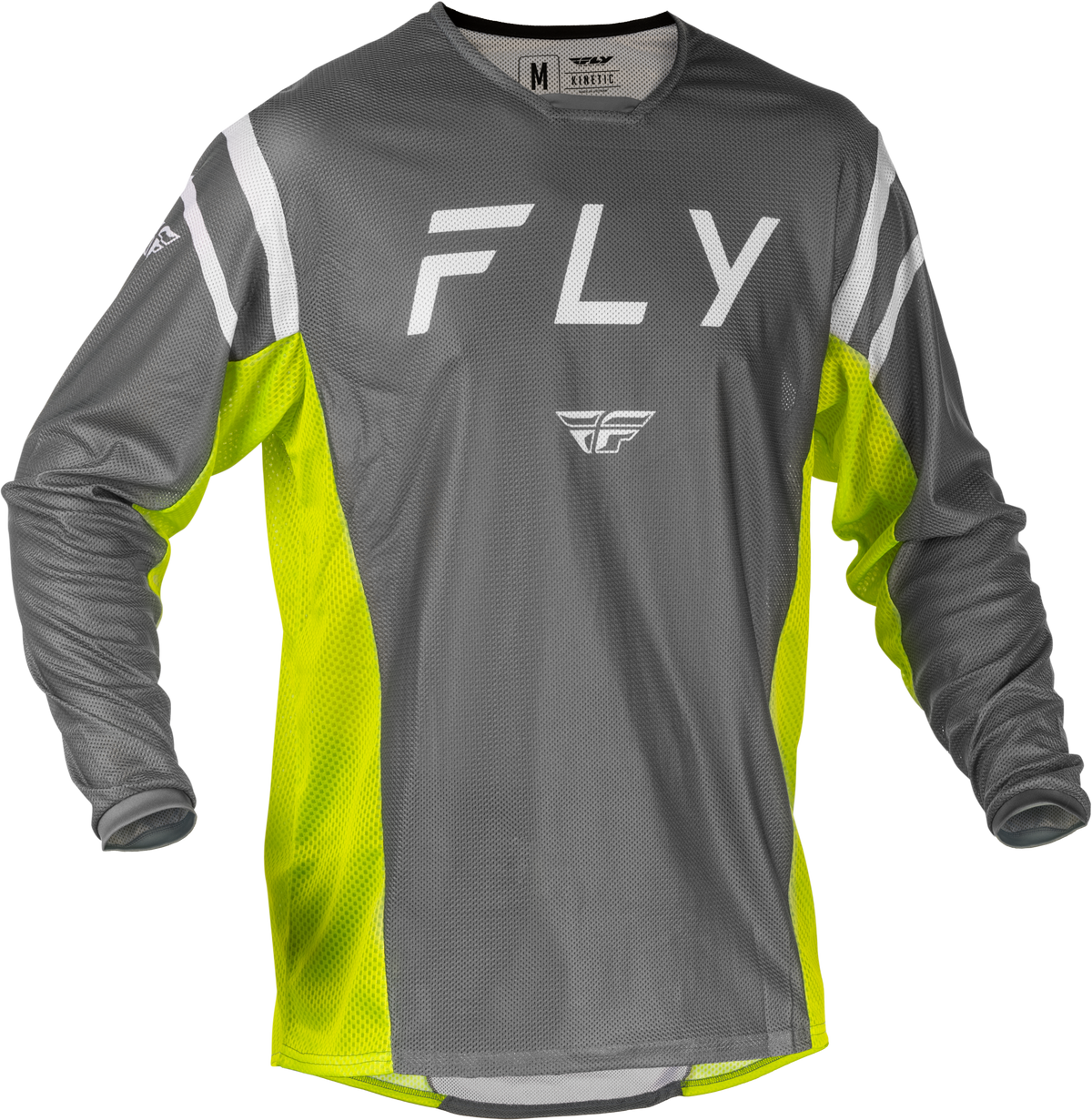 Fly Racing Kinetic Mesh Center Jersey 2025.5 Grey/White/HI-VIS