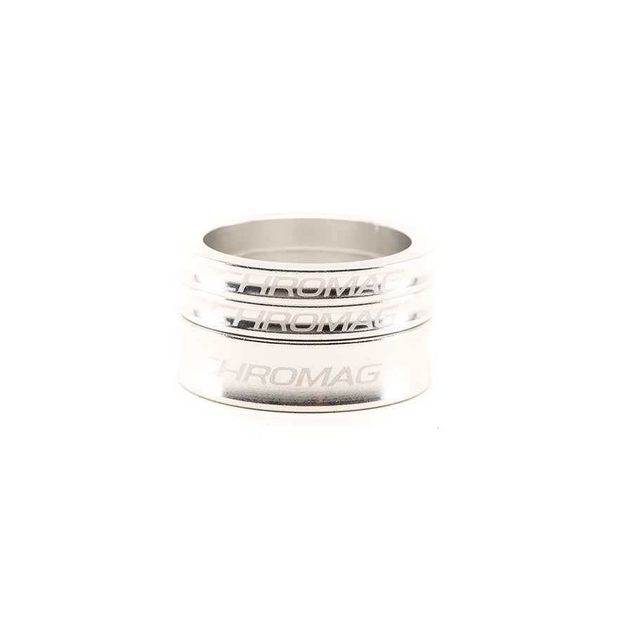 Chromag Spacer Kit Headset Spacer 1-1/8'' Height: Set Aluminum Silver Kit