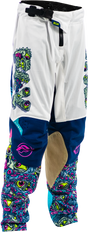 Fly Racing Youth Kinetic Mutant Mesh Pants 2026 White/Blue/Multi