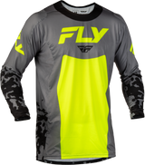 Fly Racing Youth Lite Flake Jersey 2027 Grey/Hi-Vis/Black