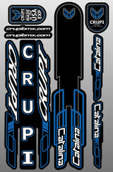 Crupi BMX Decals Micro / Black/Blue 2018 Frame Decals