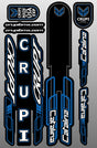 Crupi BMX Decals Micro / Black/Blue 2018 Frame Decals