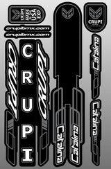 Crupi BMX Decals Micro / Black/Grey 2018 Frame Decals