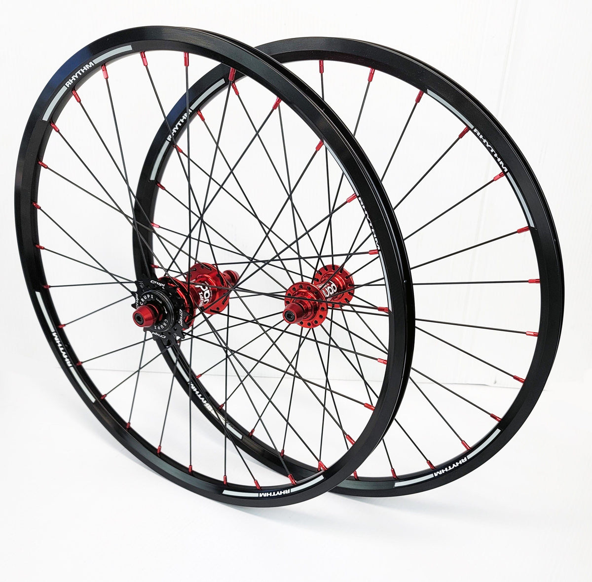 Crupi Parts Wheels 24 x 1-3/8" 28H Cruiser / Black/Red Crupi 28H 20" & 24" Wheels